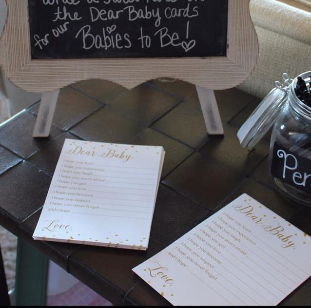 Dear Baby - Gold Confetti Printable - Pretty Collected