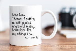 Dear Dad Mug - Multiple Siblings Version - Pretty Collected