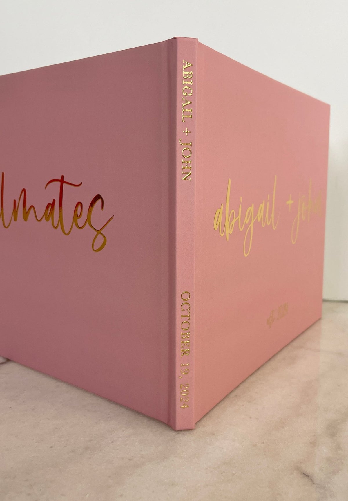 Dusty Rose Wedding Guest Book - The Abigail - Pretty Collected