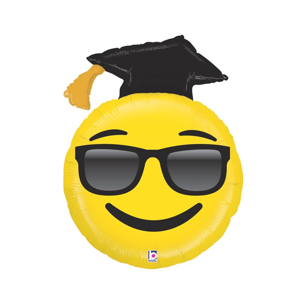 Cool Emoji Graduation Balloon - Pretty Collected