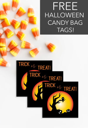 Trick or Treat Candy Bag Tags - FREE Printable - Pretty Collected