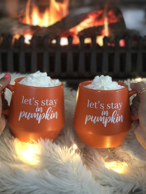 Let's Stay In Pumpkin Mug - Pretty Collected