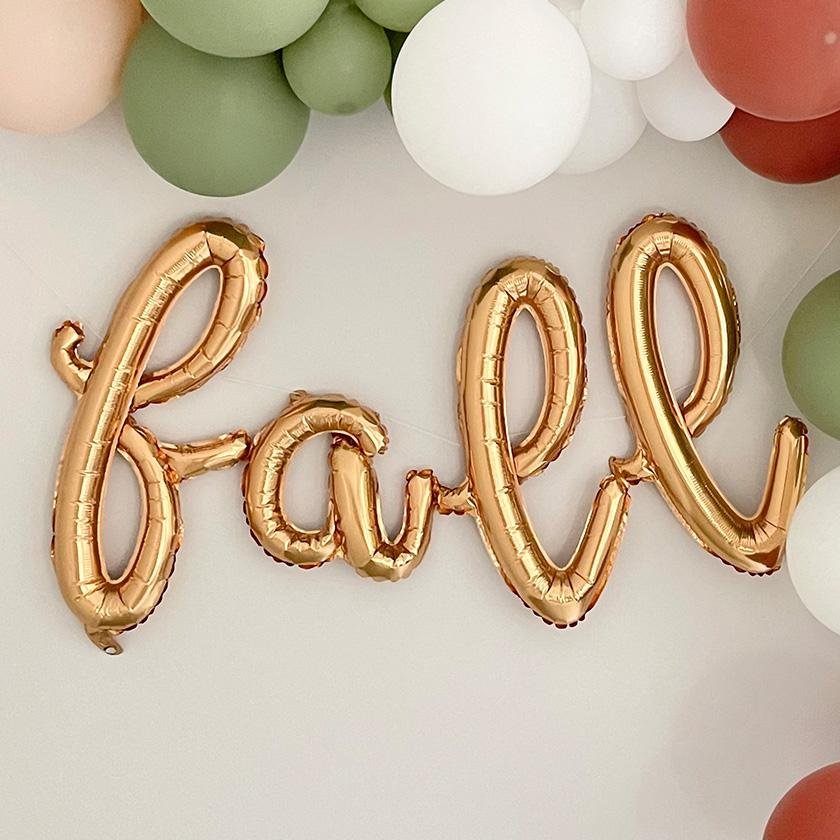 Fall Gold Foil Letter Balloons - Pretty Collected