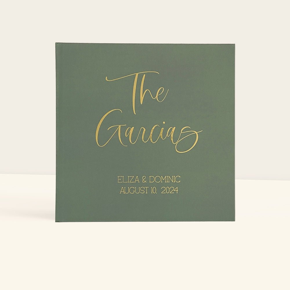 Olive Wedding Guest Book - The Garcias - Pretty Collected