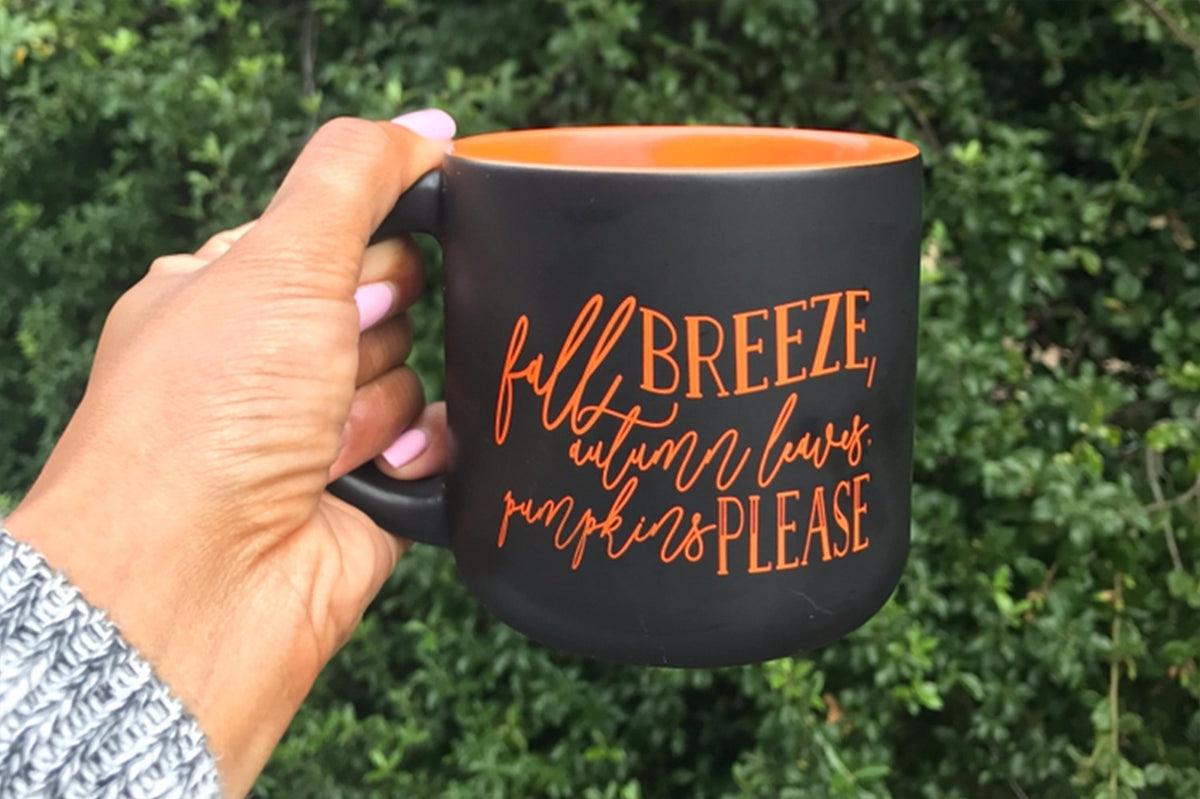 Fall Breeze, Autumn Leaves, Pumpkins Please Coffee Mug - Pretty Collected