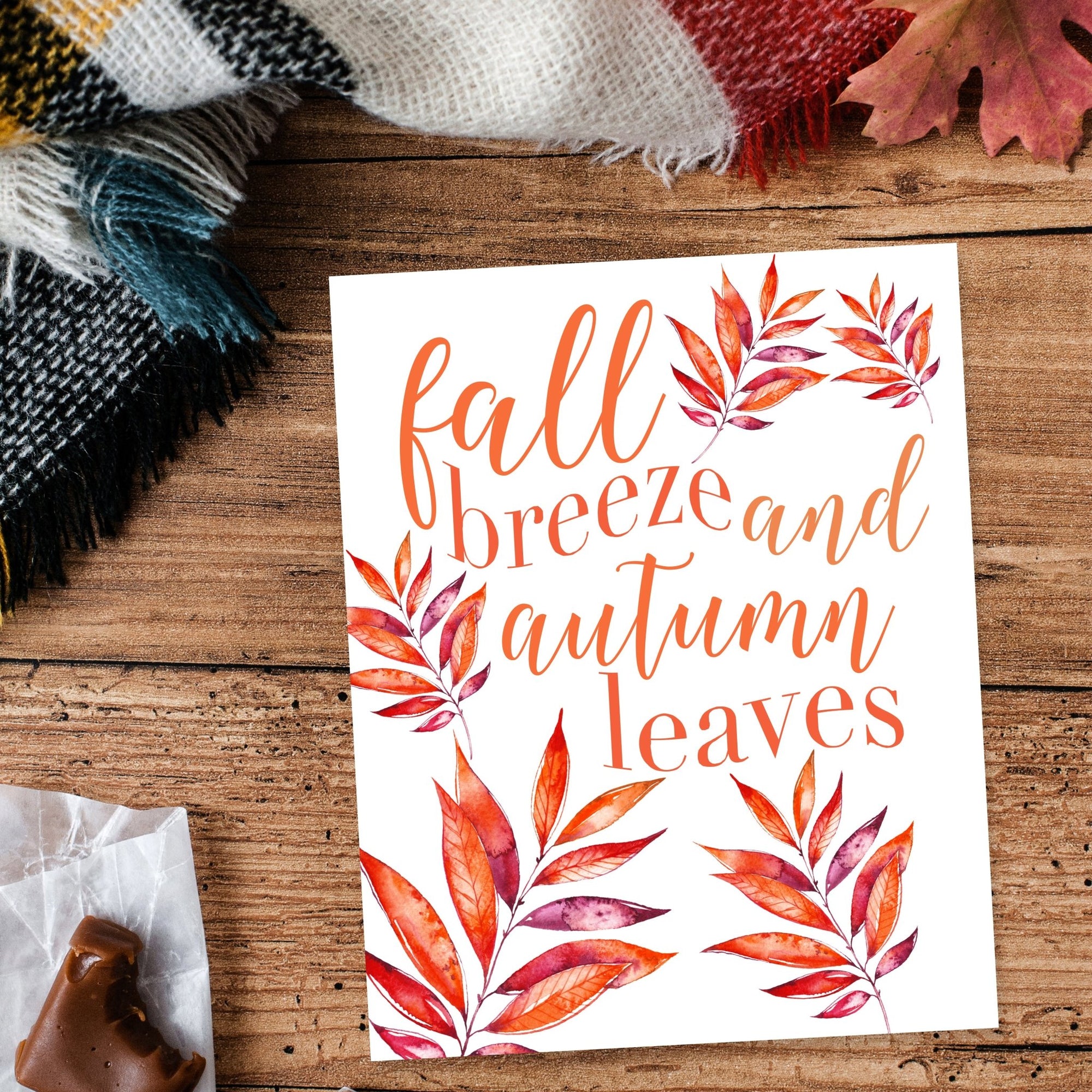 Fall Breeze and Autumn Leaves Printable - Pretty Collected