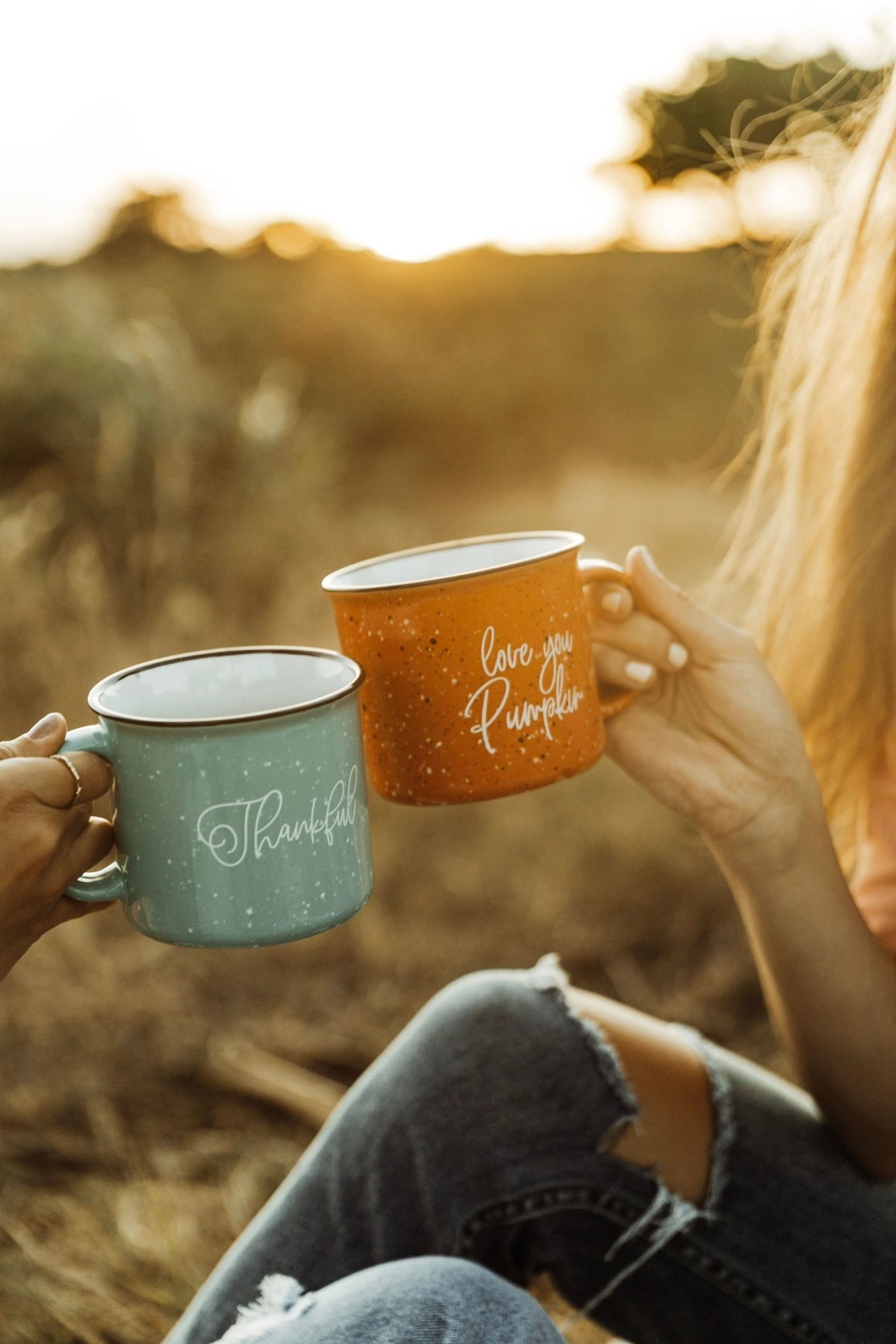 Grateful and Thankful Campfire Coffee Mug - Pretty Collected
