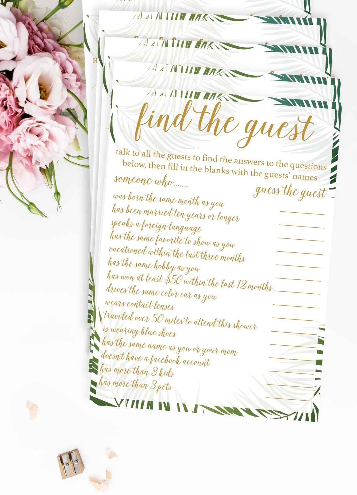 Find the Guest - Tropical Printable - Pretty Collected