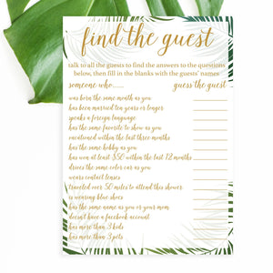 Find the Guest - Tropical Printable - Pretty Collected