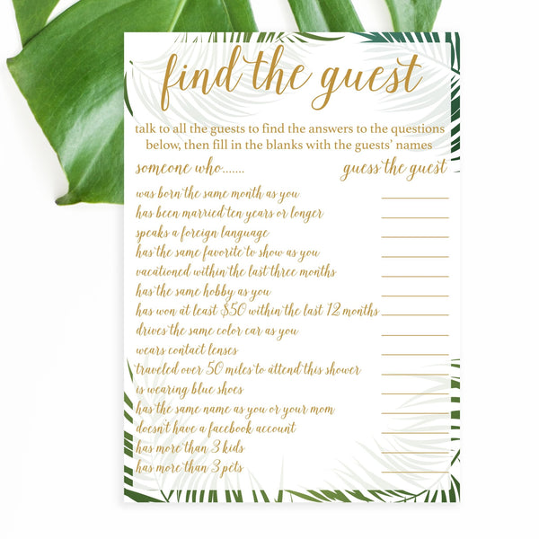 Home / Products / Find the Guest - Tropical Printable