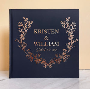Rose Gold Wedding Guest Book - The Kristen - Pretty Collected
