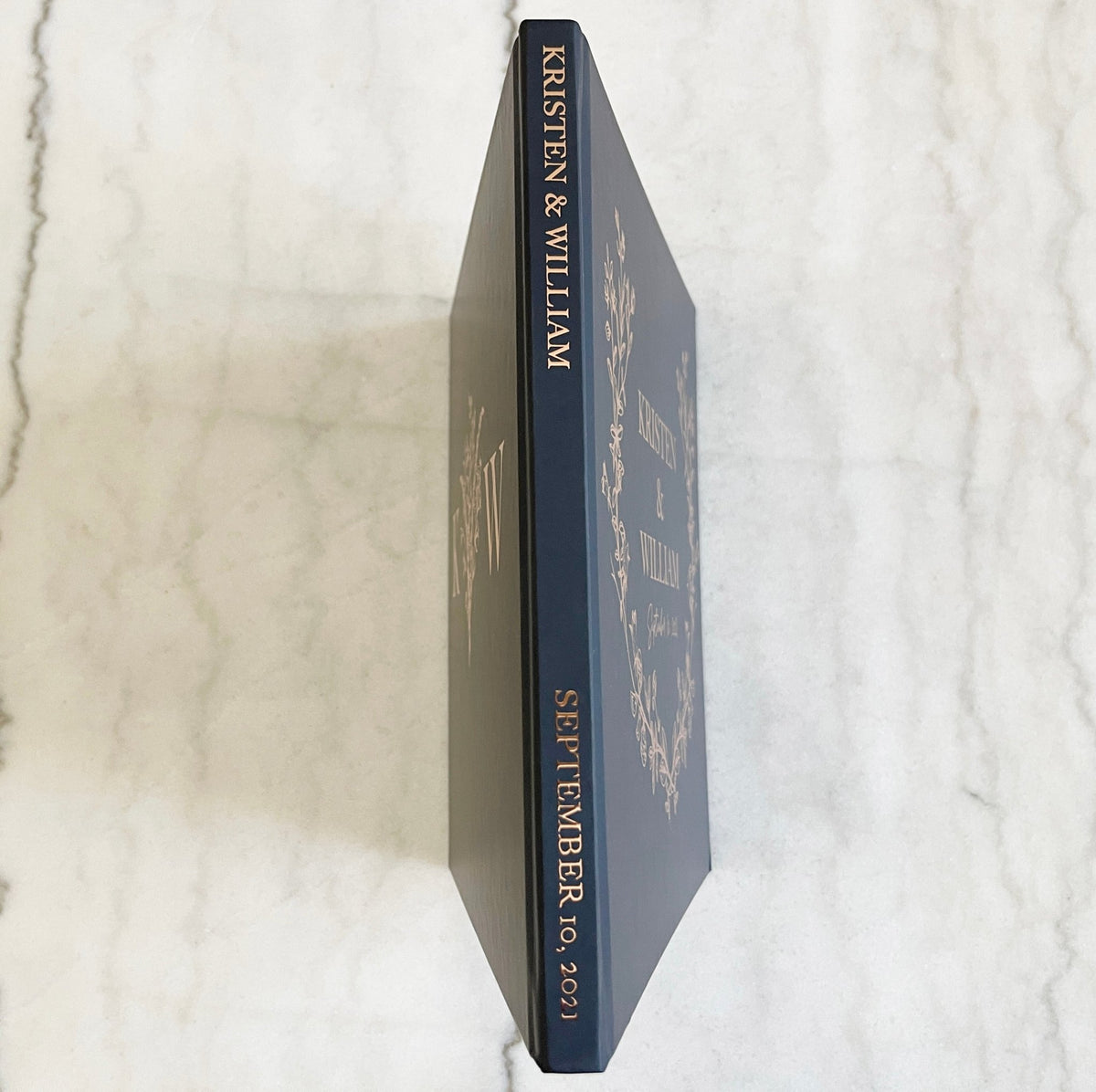 Rose Gold Wedding Guest Book - The Kristen - Pretty Collected