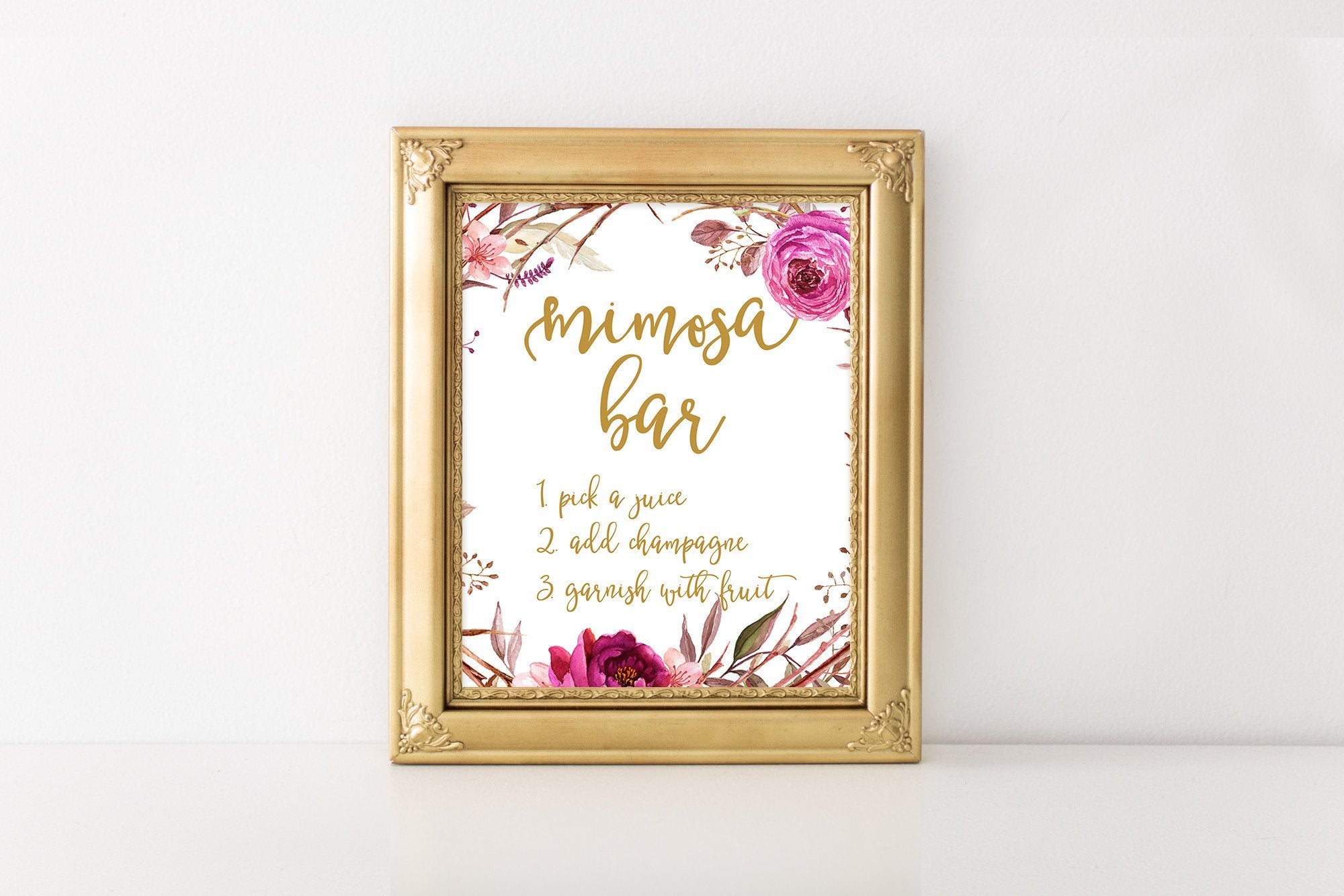 Mimosa Bar Sign - Rustic Printable - Pretty Collected
