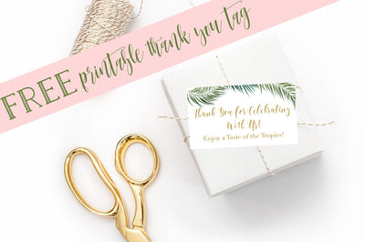 Tropical Thank You Tag - FREE Printable