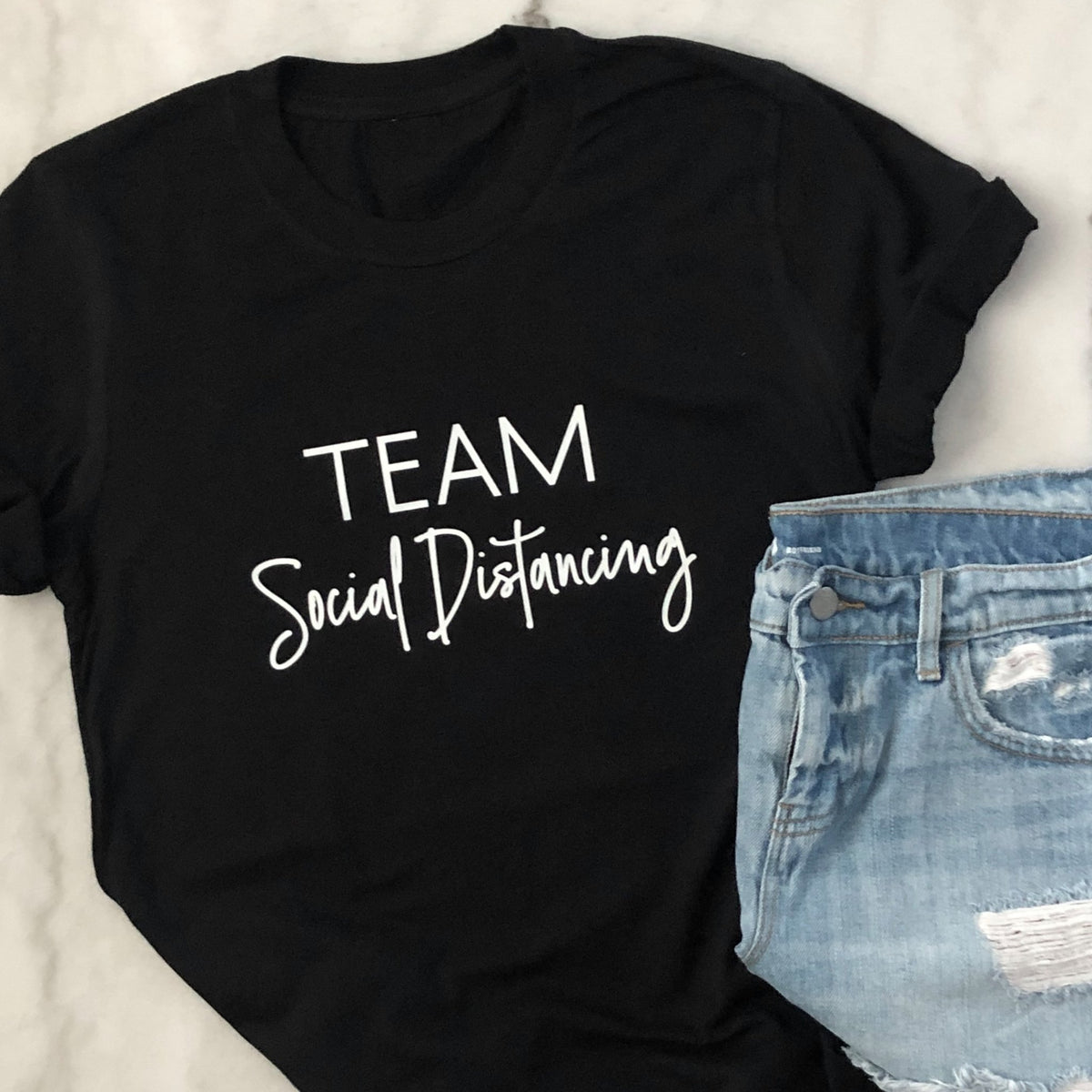 Team Social Distancing Tee - Pretty Collected