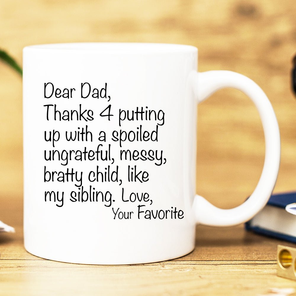 Dear Dad Mug - One Sibling Version - Pretty Collected