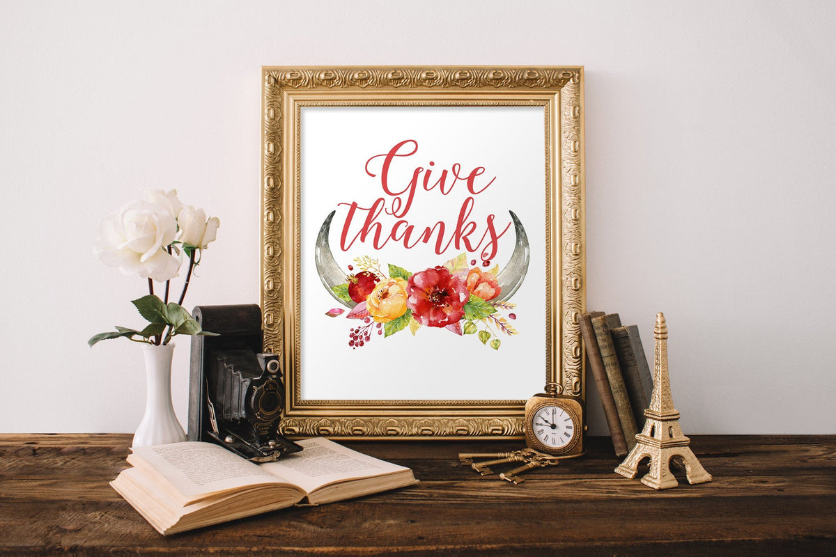 Give Thanks Printable - Pretty Collected