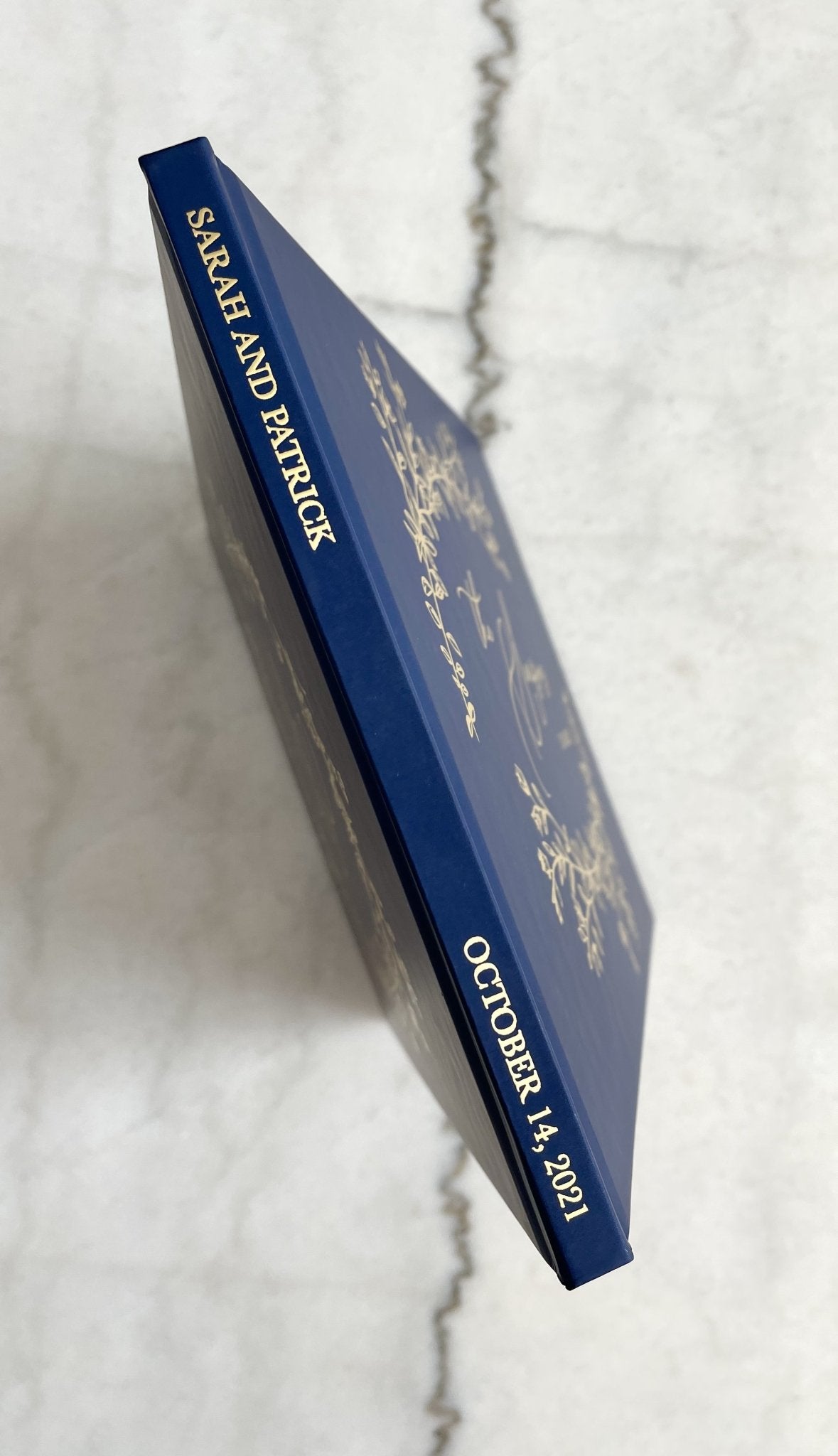 Navy Floral Wedding Guest Book - The Simpsons - Pretty Collected