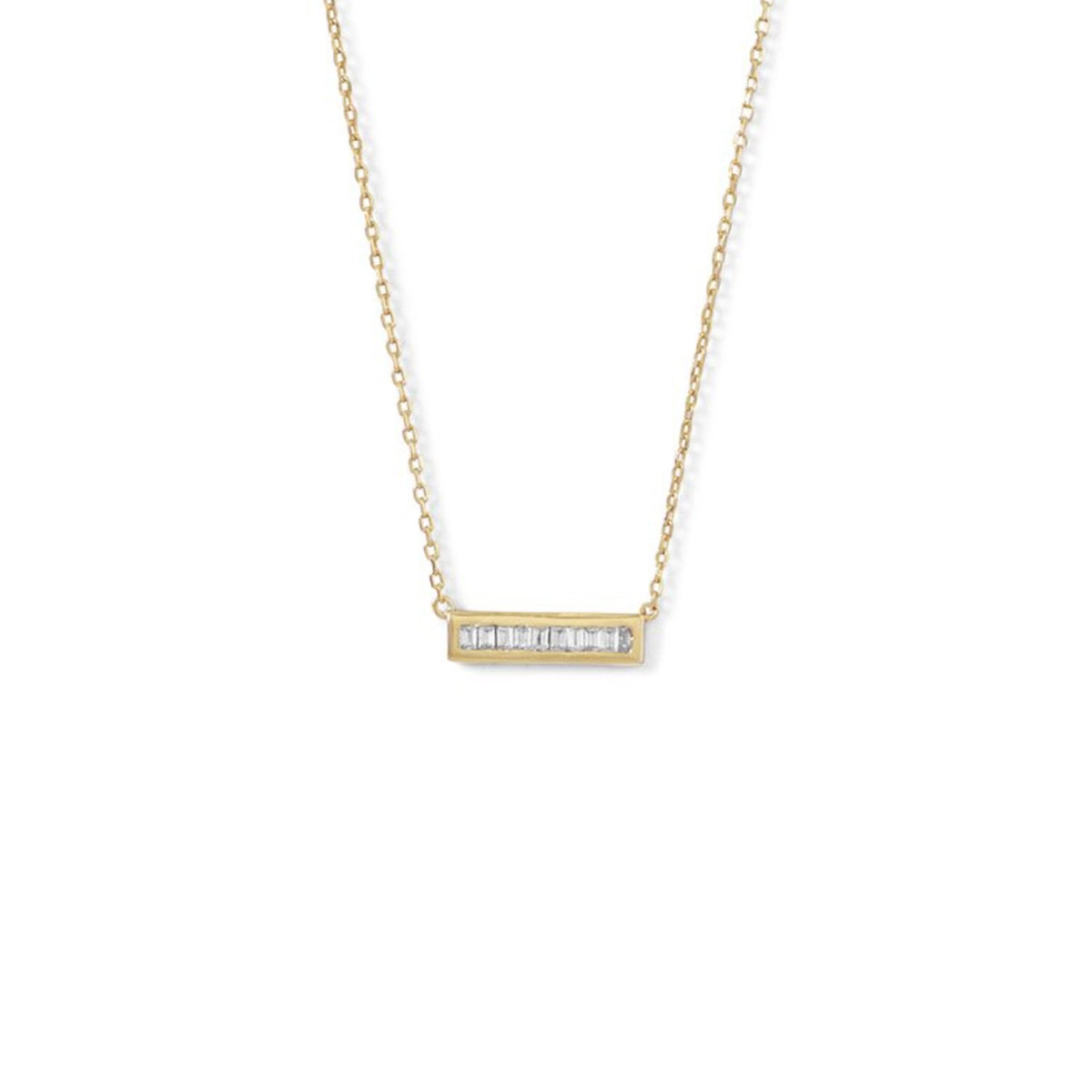 Mia Baguette Bar Necklace - Pretty Collected