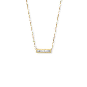 Mia Baguette Bar Necklace - Pretty Collected