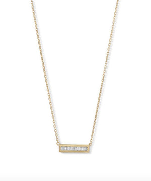 Mia Baguette Bar Necklace - Pretty Collected