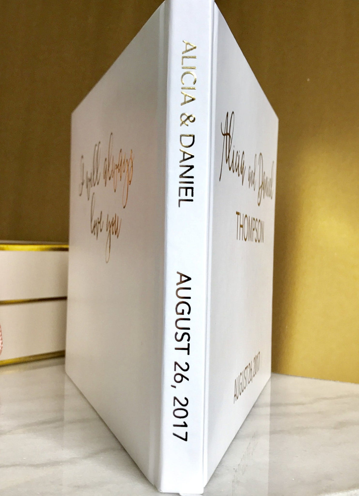 Gold Foil Wedding Guest Book - The Alicia - Pretty Collected