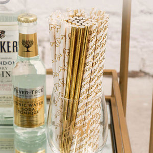 Gold Foil Paper Straws - Pretty Collected