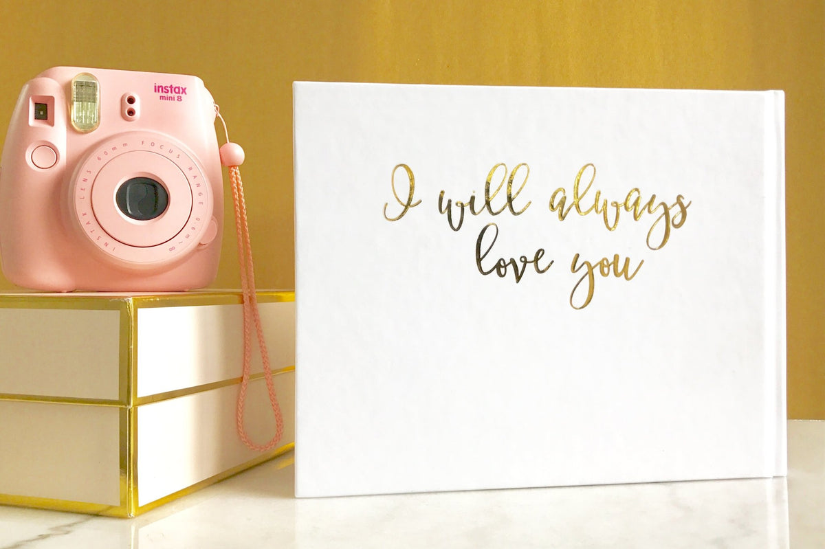 Gold Foil Wedding Guest Book - The Alicia - Pretty Collected