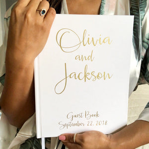 Gold Wedding Guest Book - The Olivia - Pretty Collected
