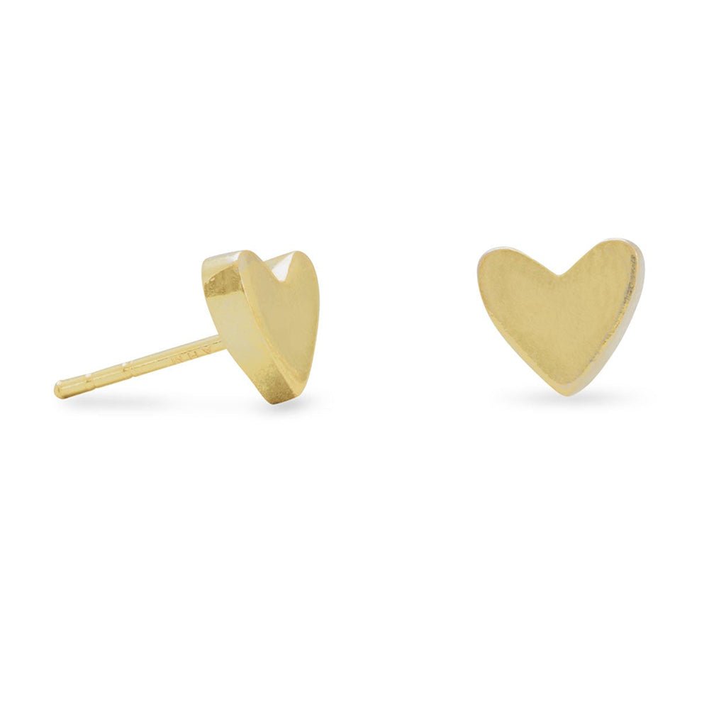 Golden Heart Studs - Pretty Collected
