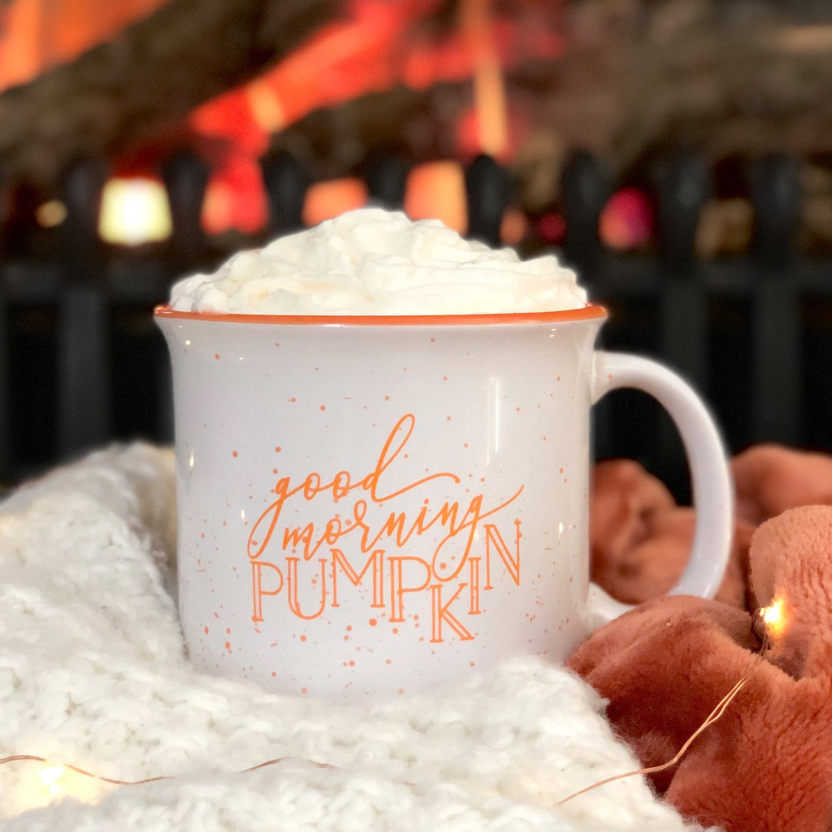 Good Morning Pumpkin Campfire Mug - White Version - Pretty Collected