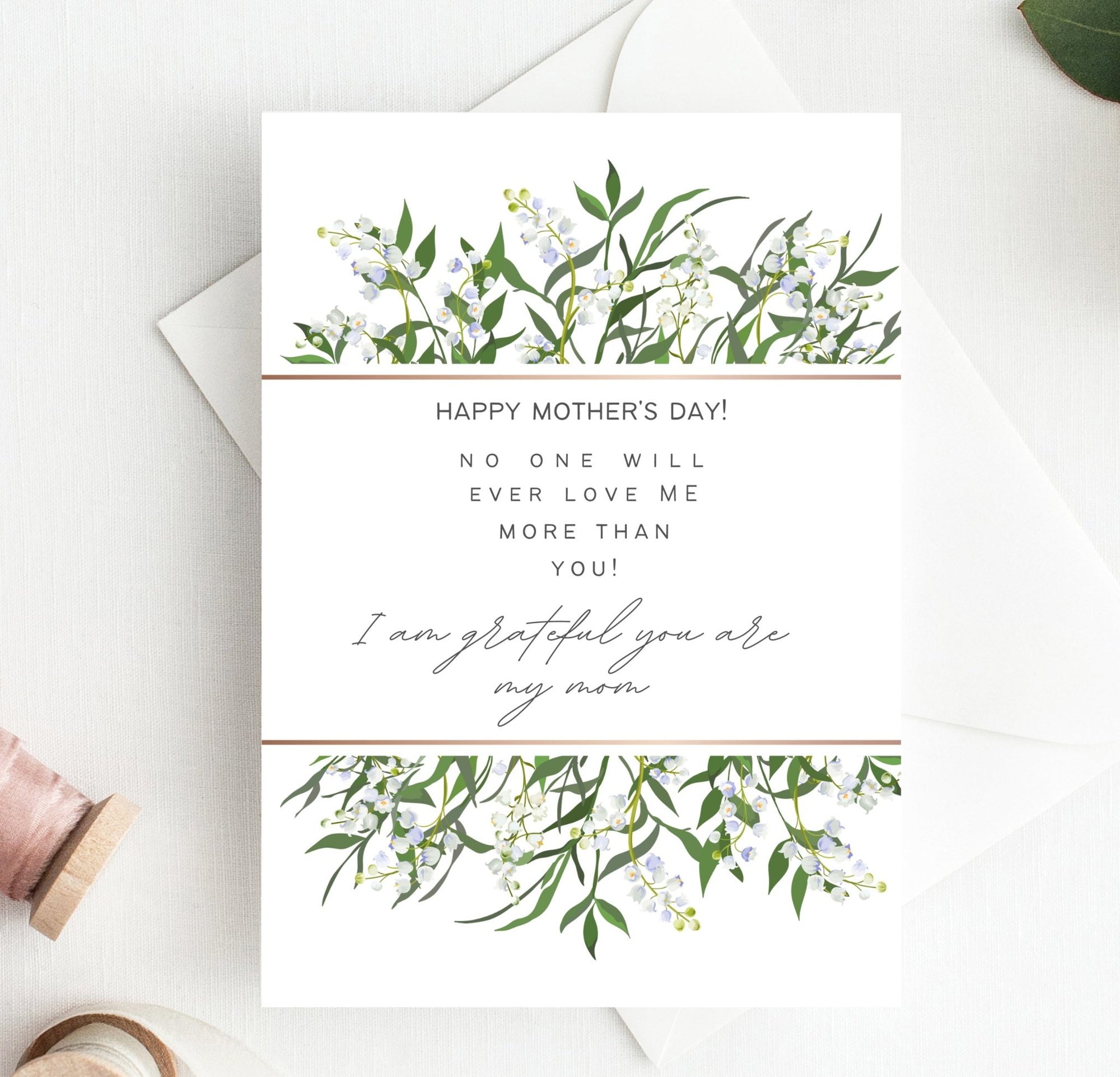 Greenery Mother's Day Card - FREE Printable - Pretty Collected