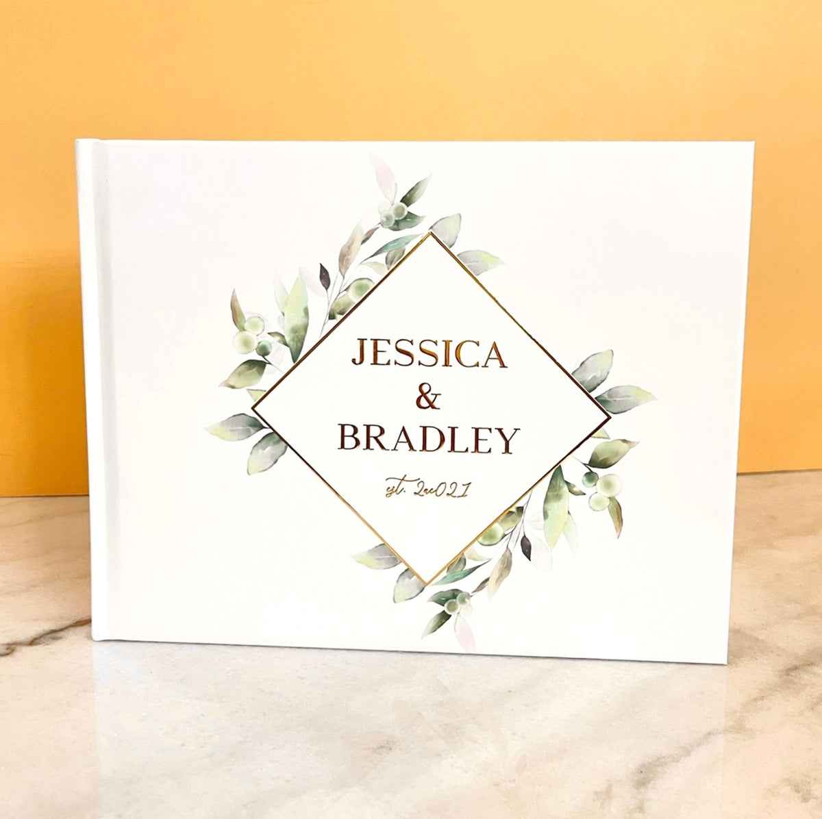 Greenery Wedding Guest Book - The Jessica - Pretty Collected