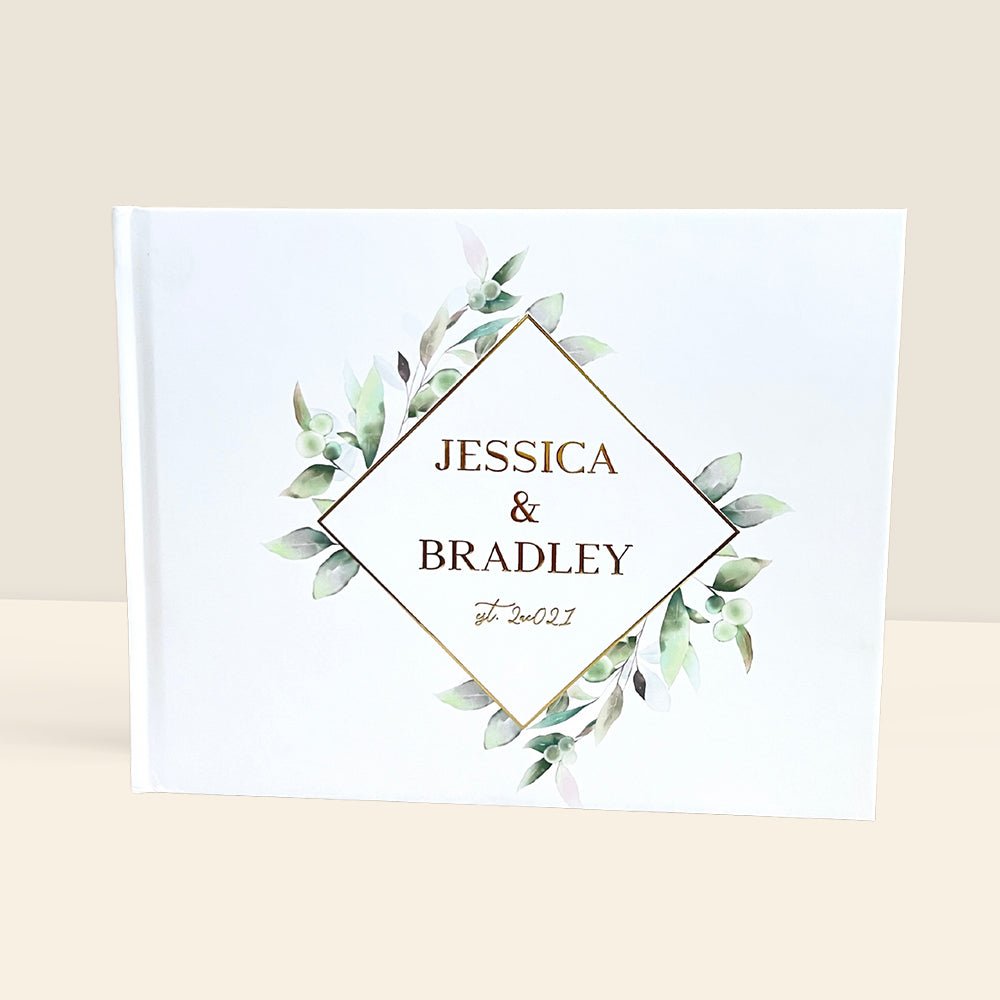 Greenery Wedding Guest Book - The Jessica - Pretty Collected