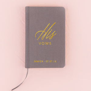 His Vow Book - Charcoal Grey - Pretty Collected