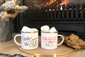 Naughty Over Nice Tin Campfire Mug - Pretty Collected