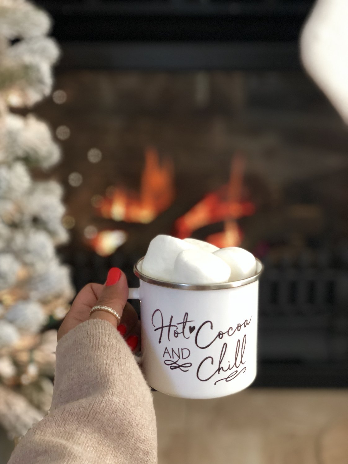 Hot Cocoa and Chill Tin Campfire Mug - Pretty Collected