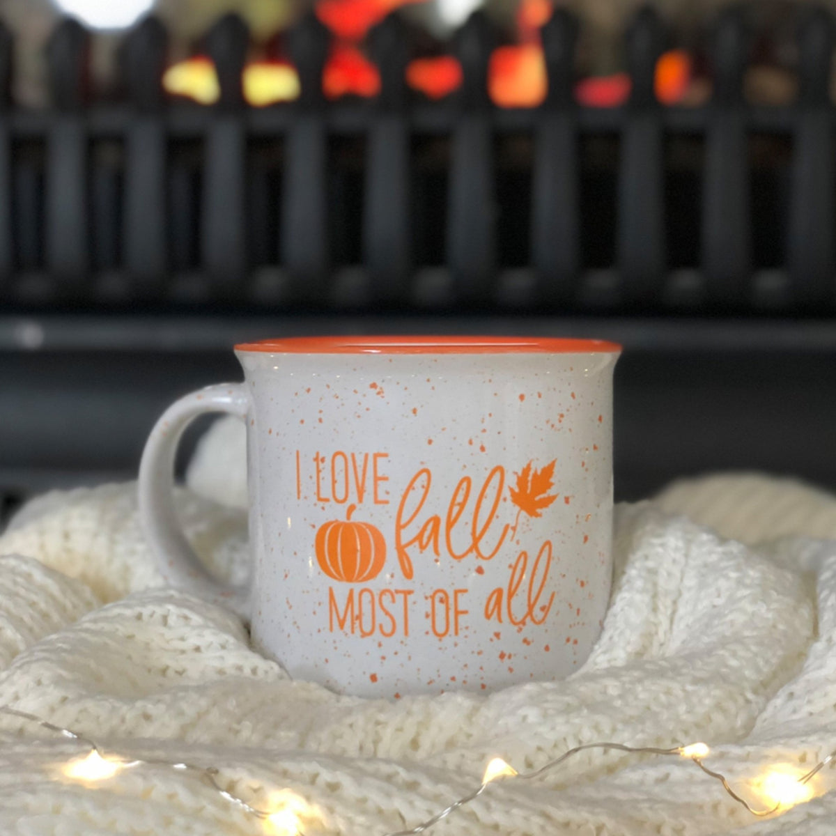 I Love Fall Most of All Campfire Coffee Mug - Pretty Collected