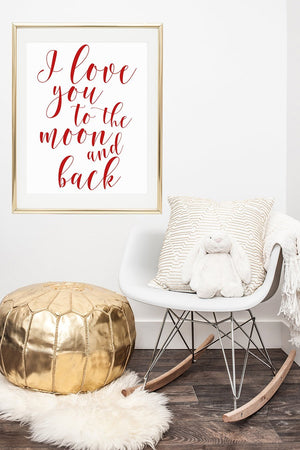 I Love You To the Moon and Back Printable - Pretty Collected