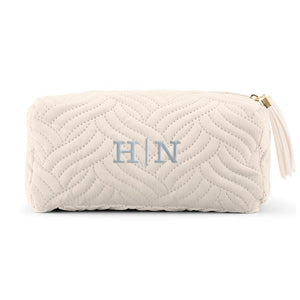 Ivory Velvet Makeup Bag - Pretty Collected
