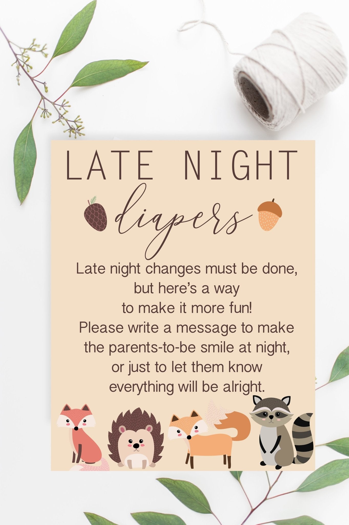 Late Night Diapers Sign - Woodland Printable - Pretty Collected late-night-diapers-sign-woodland-printable-pretty-collected