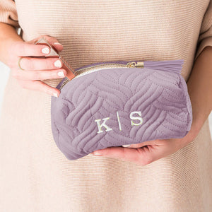 Baby Blue Velvet Makeup Bag - Pretty Collected
