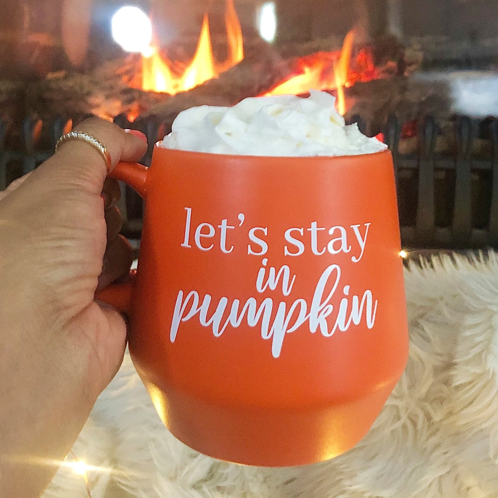 Let's Stay In Pumpkin Mug - Pretty Collected