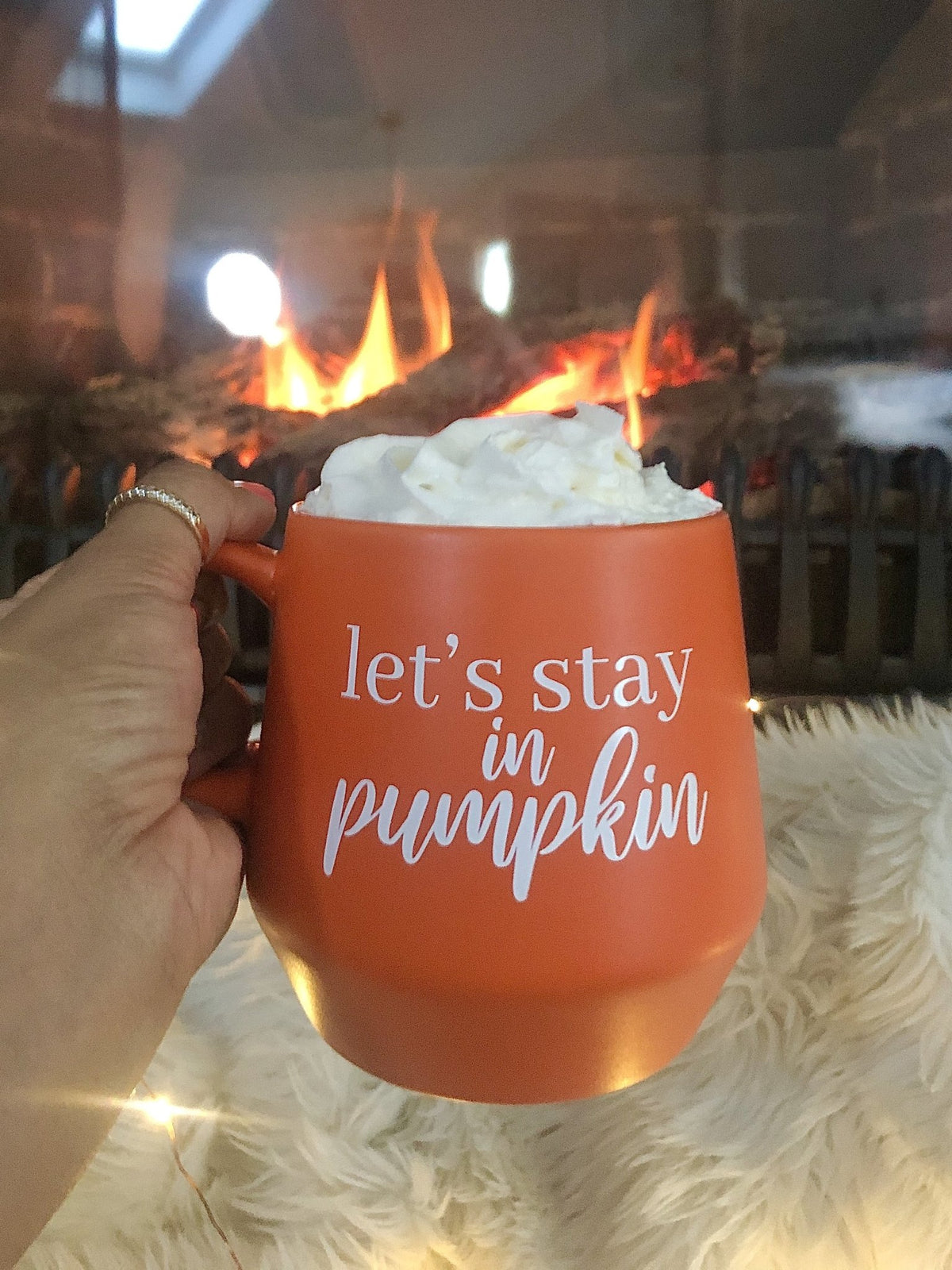 Let's Stay In Pumpkin Mug - Pretty Collected