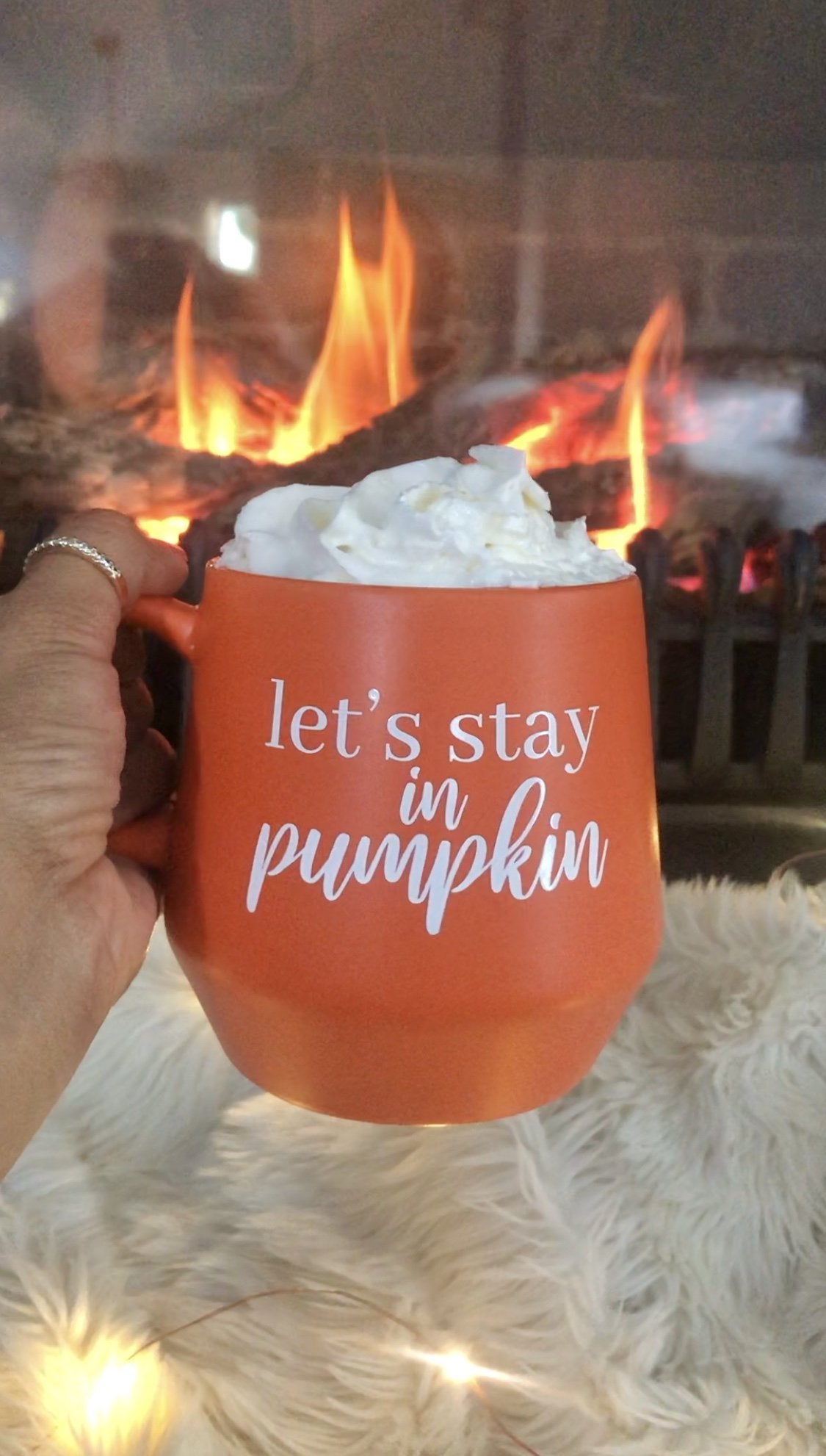 Let's Stay In Pumpkin Mug - Pretty Collected