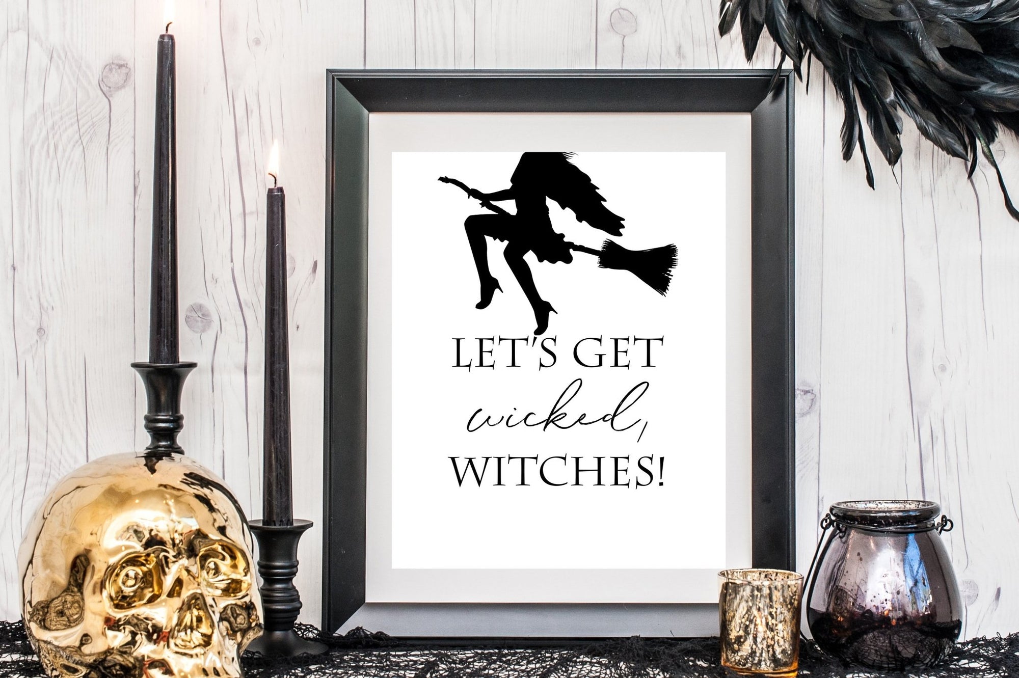 Let's Get Wicked, Witches Sign - FREE Printable - Pretty Collected