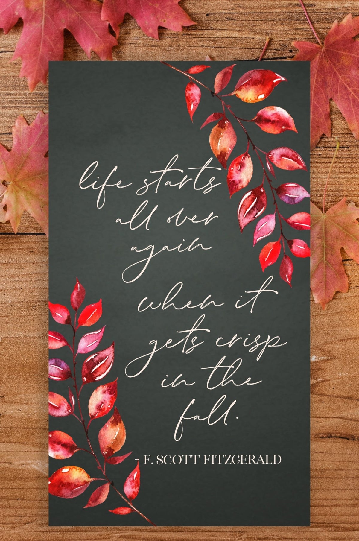 Life Starts All Over Again When It Gets Crisp in the Fall - FREE Wallpaper - Pretty Collected