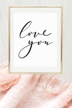 Love You Printable - Pretty Collected
