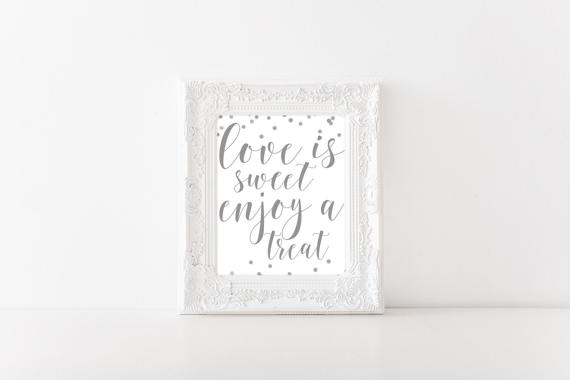 Love is Sweet Sign - Silver Printable - Pretty Collected