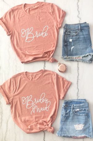 Bride Tee - White Lettering - Pretty Collected